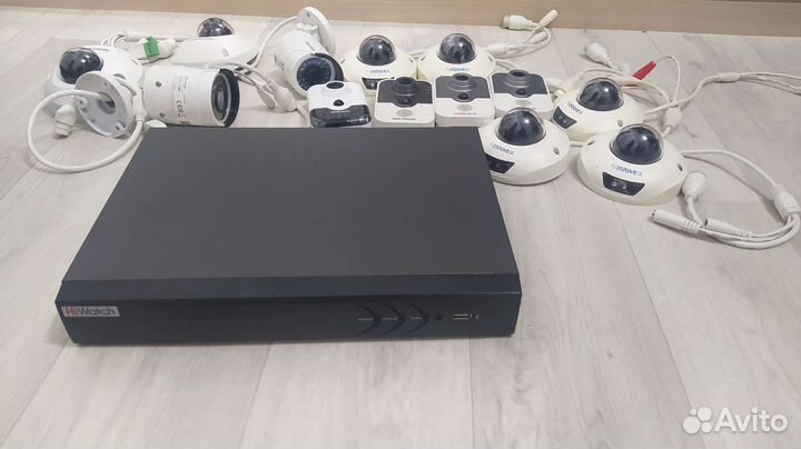 Комплект видеонаблюдения ip hikvision, hiwatch, бу