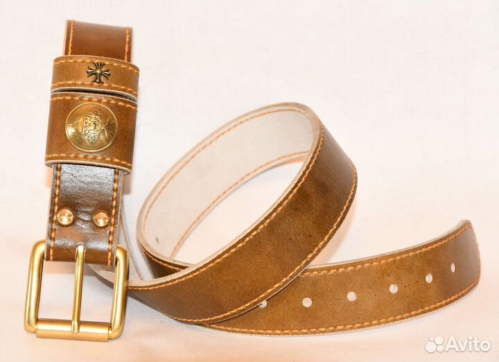 Ремень кожаный ручной работы