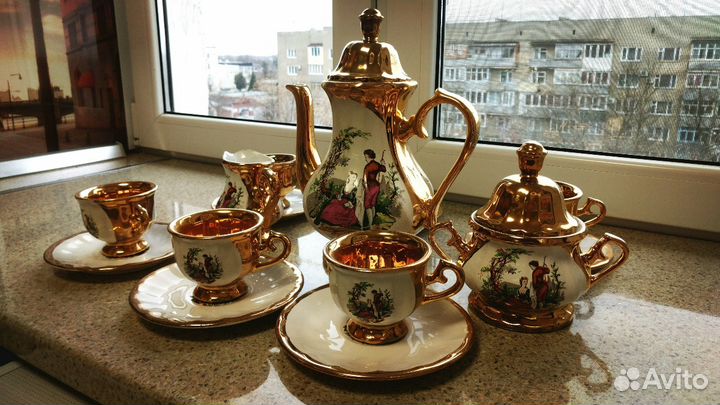 Сервиз чайно- кофейный (пастушка) 1997г (6 персон)
