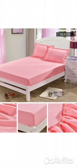 Постельное новое на резинке, наволочки 2 простыня