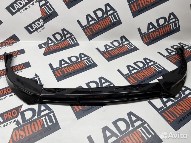 Сплиттер Приора черный глянец