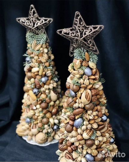 Ель из орехов подарки на новый год