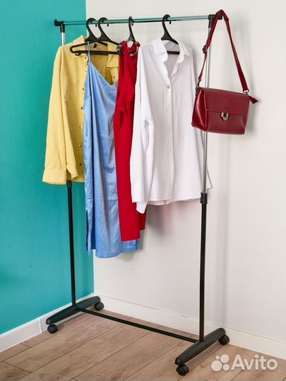 Напольная вешалка для одежды 80х42х80-160 см