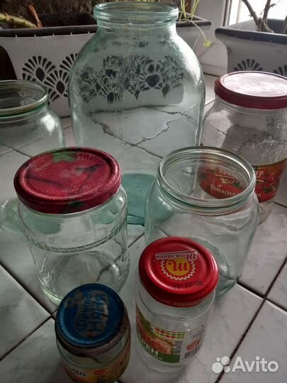 Банки стеклянные 3 литра, 0 7,0,8 0,5