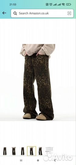 Брюки из джинсовой ткани