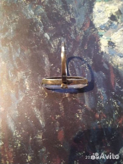 Серебряное кольцо с горным хрусталем винтаж