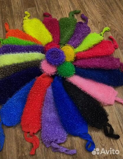 Мочалка вязанная