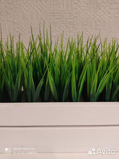 Искусственная травка осока в ящиках