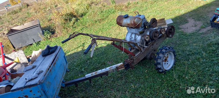Мотоплуг урал с прицепом пчёлка