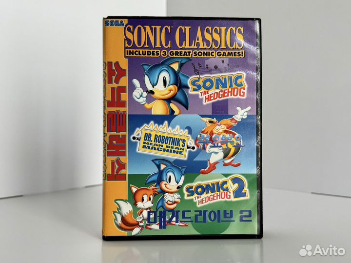 Новый редкий Sonic Classics Sega Mega Drive Корея