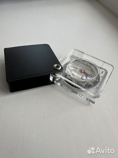 Компас складной жидкостной с линейкой