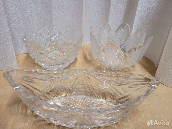 Хрустальные вазы/салатники