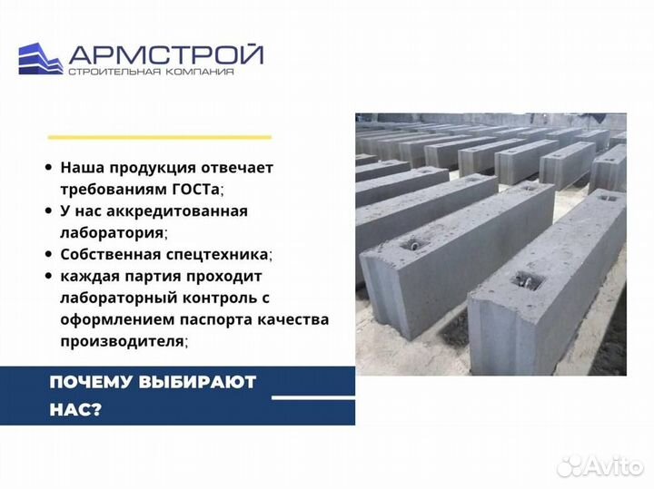 Дорожные плиты и фундаментные блоки