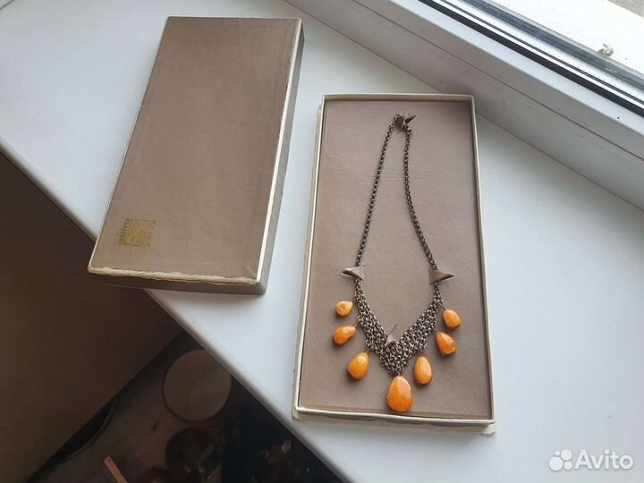 Старинное янтарное колье