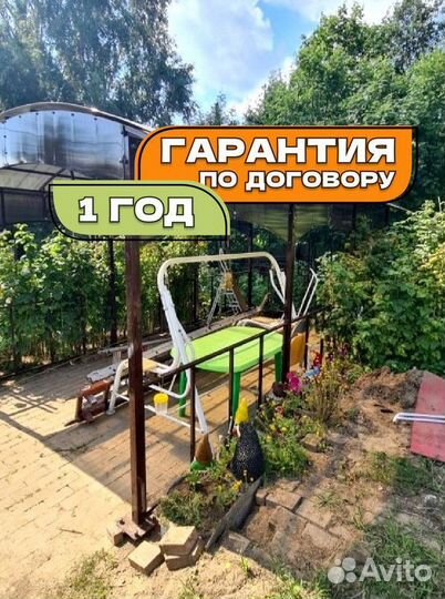 Беседка на дачу из поликарбоната