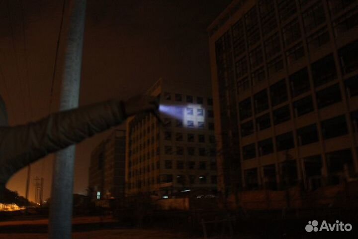 Фонарь светодиодный влагозащищенный с зумом и акб