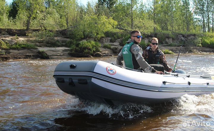 Лодка mishimo (Мишимо) lite DF 430, бело-серая