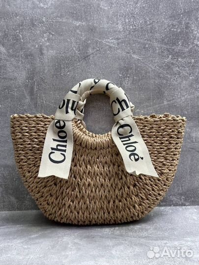 Cумка chloe женская корзинка плетеная люкс