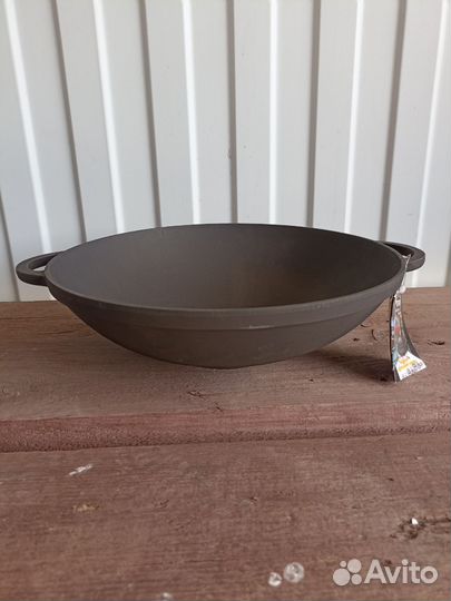 Сковорода вок чугунная 300*90,Ситон