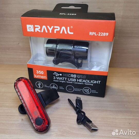 Велосипедные фонари комплект передний и задний