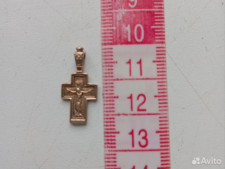 Золотой крестик женский и цепочка