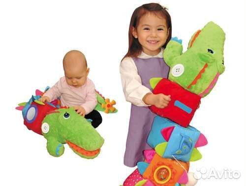 Развивающая мягкая игрушка крокодил