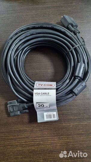 Кабель VGA (M) - VGA (M), 20м, TV-COM
