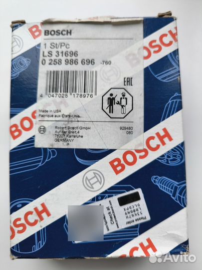 Лямбда зонд (кислородный дат) Bosch 0 258 986 696