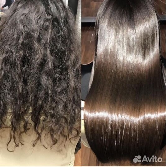 Кератиновое выпрямление волос