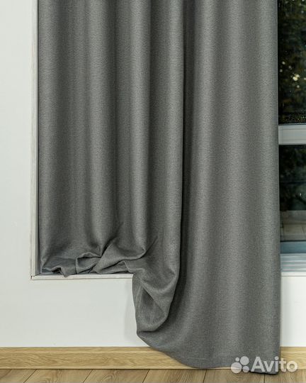 Комплект штор рогожка Орфей Серебро