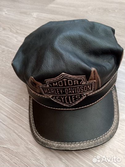 Кепка кожанная Harley Davidson