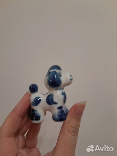 Статуэтка Собачка гжель