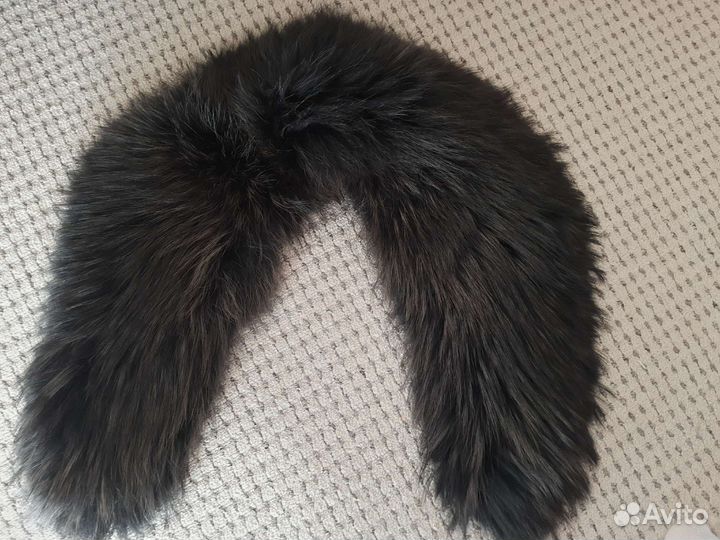 Меховой воротник чернобурка