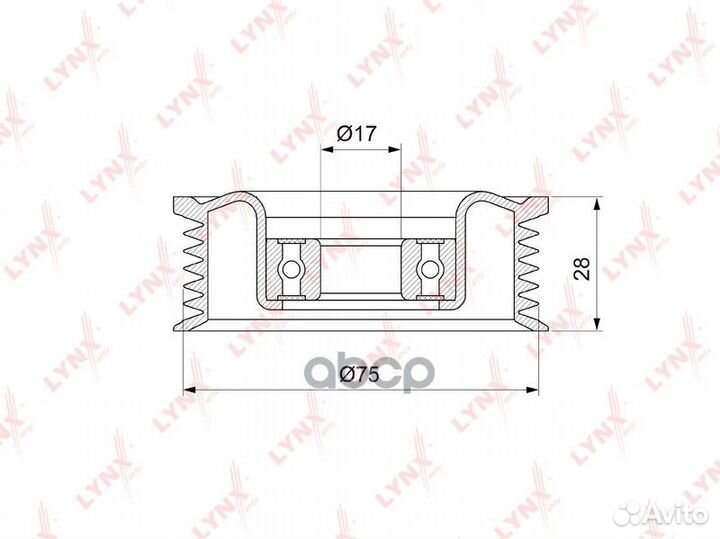 Ролик натяжной приводного ремня PB5144 lynxauto