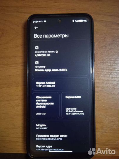 Xiaomi redmi note 10t (4/128)