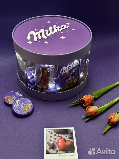 Сладкий подарочный бокс milka