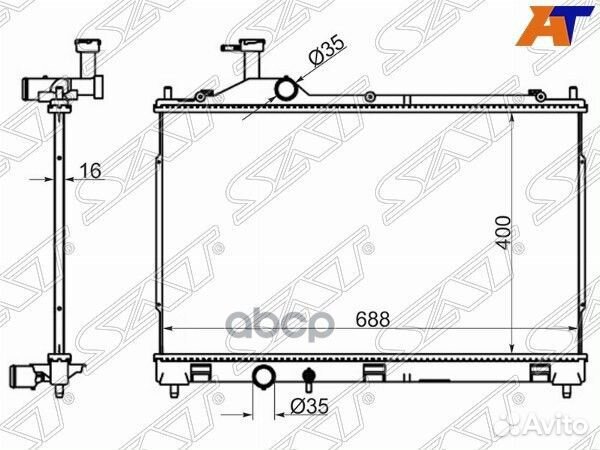 Радиатор mitsubishi outlander XL 13- MC0089 Sat