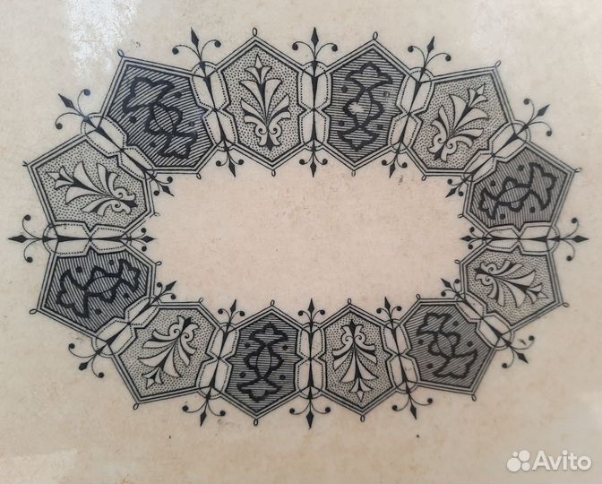 Блюдо антикварное 19 век, Англия, PB&B