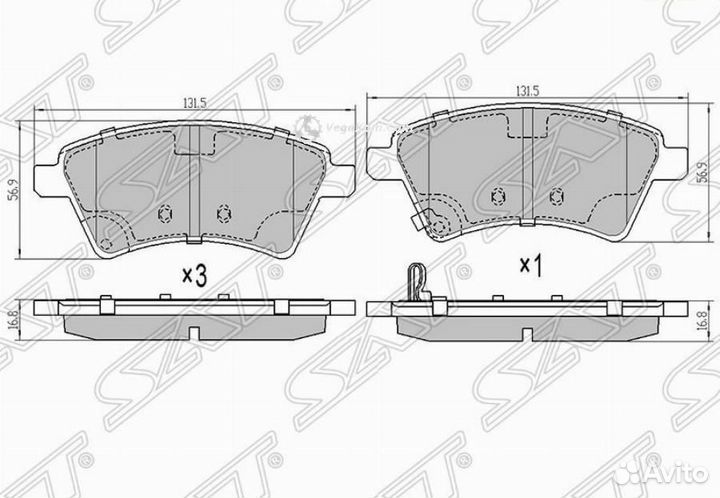 Колодки передние Suzuki SX4 ST5581079J00