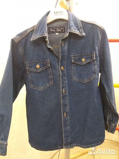 Рубашки джинсовые для мальчика рост 134
