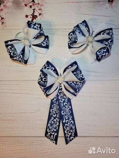 Бантики ручной работы, банты для школы нарядные