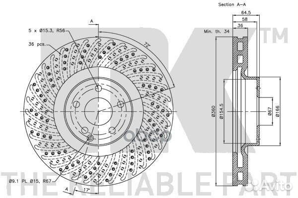 Диск тормозной mercedes W211/C215/R230 55/65 AM