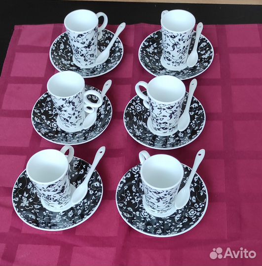 Набор кофейных чашек из керамики