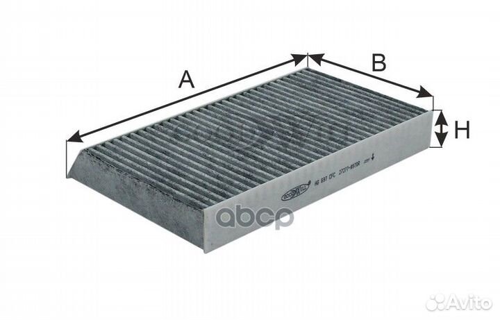 Фильтр салона renault megane 08- угольный AG 69