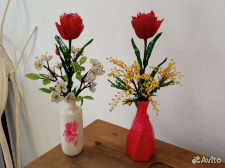 Тюльпаны из бисера