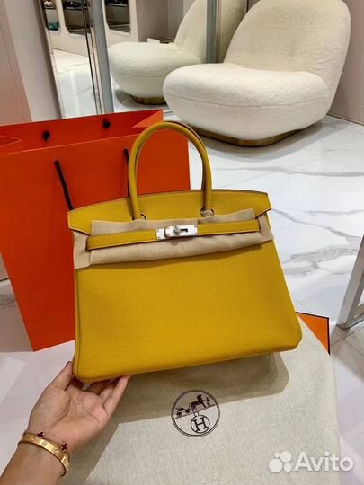 Сумка Hermes birkin 30 серебряная фурнитура