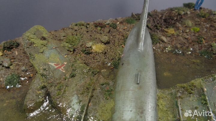 Диорама Миг-15 в болоте