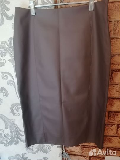 Кожаная юбка 48 размер