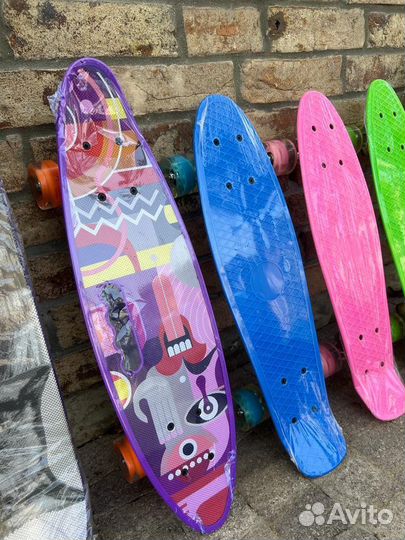 Скейтборд пластиковый/пенниборд/круизер для детей