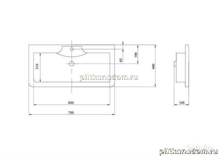 Акватон Сиена 1A704131SN010 Раковина 75
